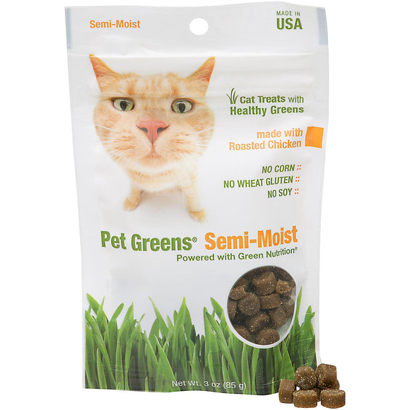 Pet Greens Semi-Moist Cat Treats Roasted Chicken  3oz