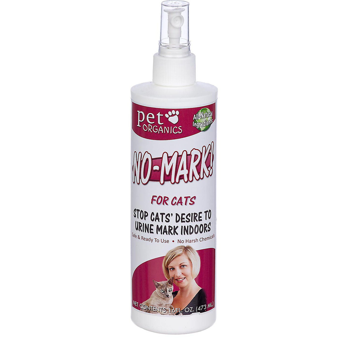 Pet Organics No Mark Cat Odor Spray for Cats  16oz