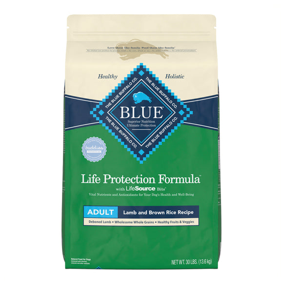 Blue Buffalo Life Protection Lamb & Brown Rice Recipe Adult Dry Dog Food - 30lbs