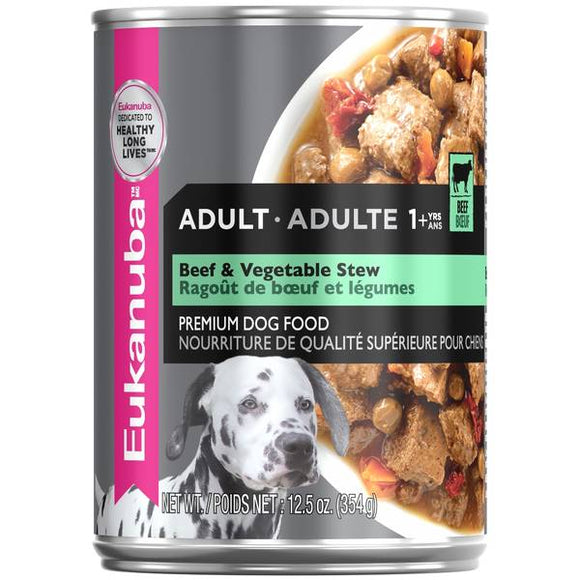 Eukanuba Hearty Stew Beef & Vegetable in Gravy Wet Dog Food, 12.5 Oz