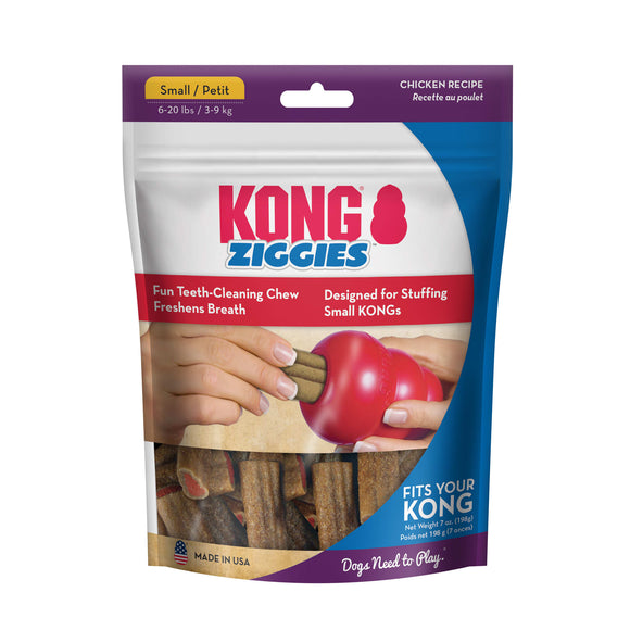 KONG Ziggies Large Chicken Dry Dog Treat  6 Ct