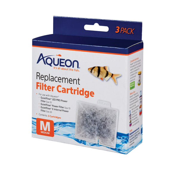 Aqueon Replacement Aquarium Filter Cartridges  Medium  Medium  3pk