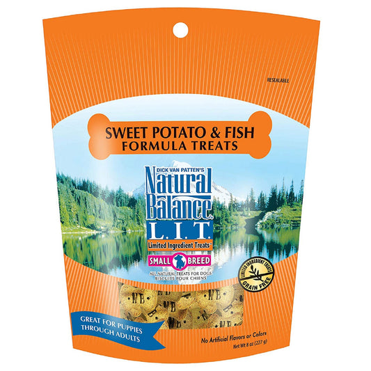 Natural Balance L.I.T. Limited Ingredient Treats Sweet Potato & Fish Formula Dry Dog Treats  8-Ounce
