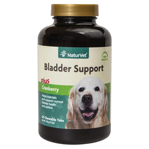 NaturVet Bladder Support Plus Cranberry for Dogs, 60 Chewable Tablets