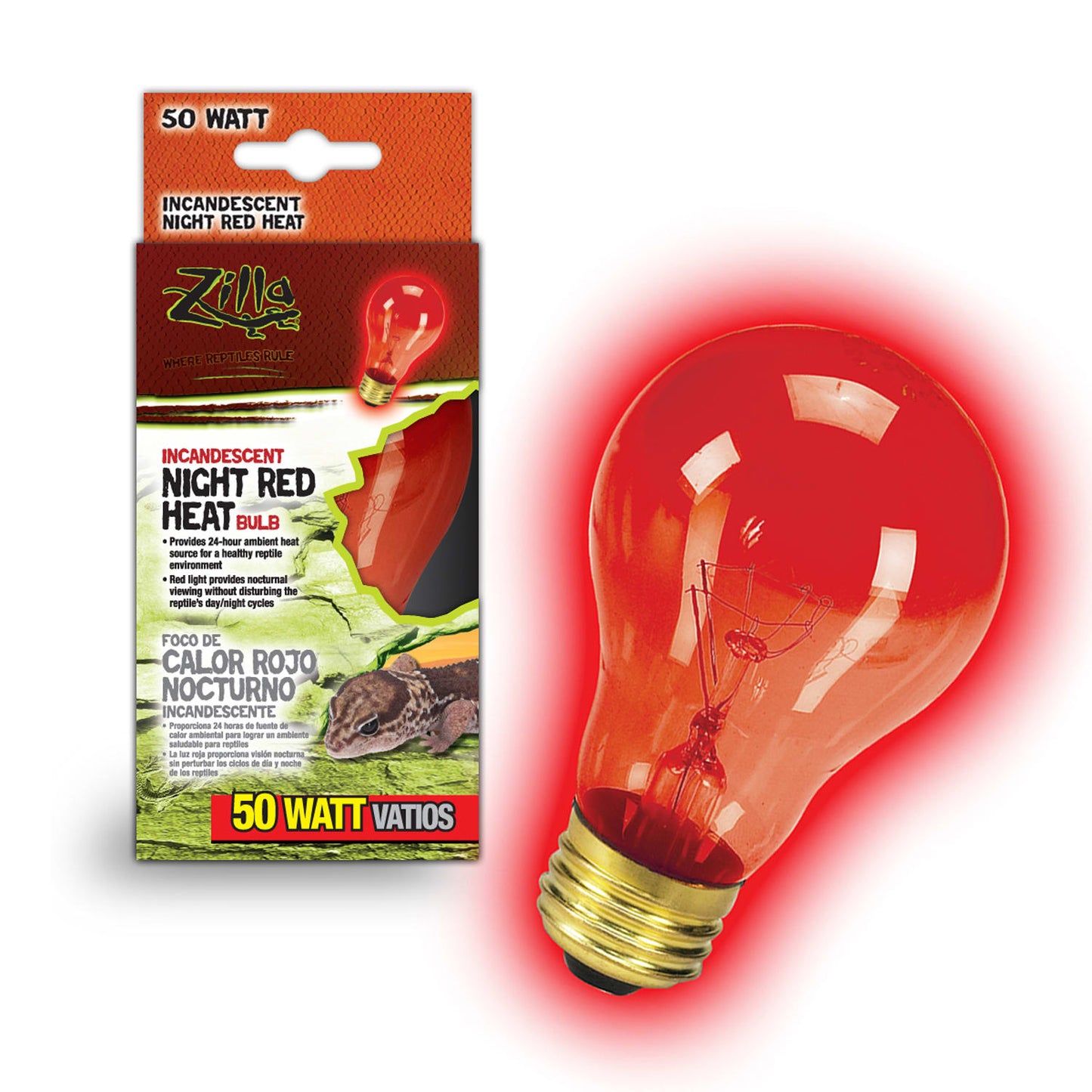 Zilla Night Red Incandescent Heat Bulb, 50 Watt