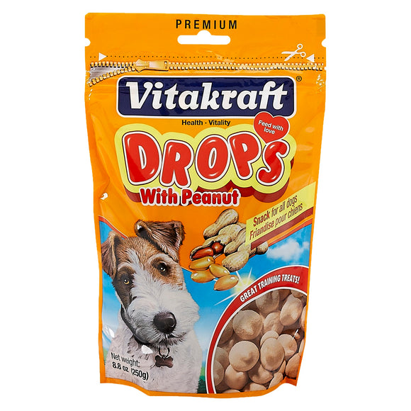 Vitakraft Peanut Drops Dog Treat  8.8 oz.