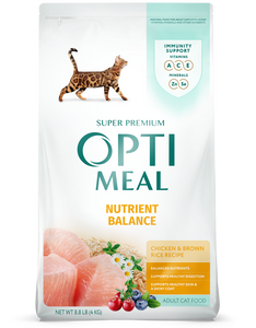 Optimean Dry Cat Food 3.3lb Chicken