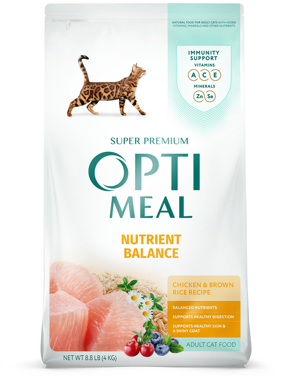 Optimean Dry Cat Food 3.3lb Chicken