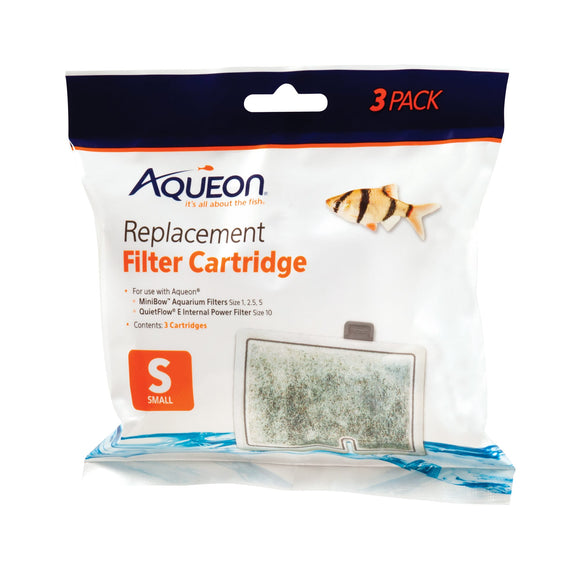 Aqueon Mini Bow Replacement Aquarium Filter Cartridges  Small  3pk