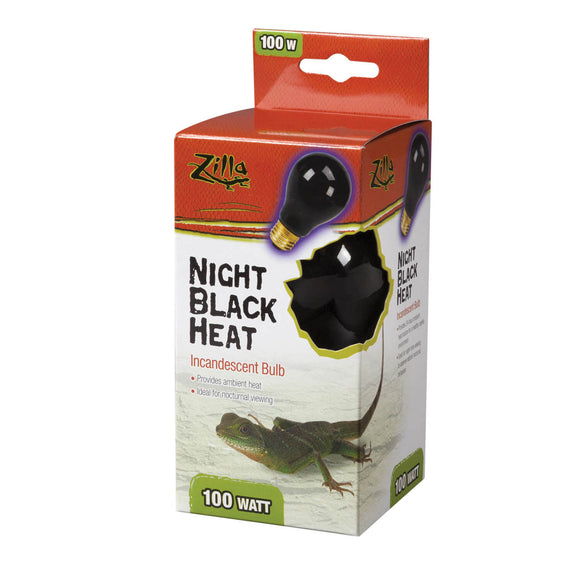 Zilla Night Black Heat Incandescent Bulb for Reptiles 100 watt