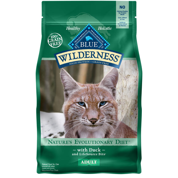 Blue Buffalo Wilderness Grain Free with Duck Adult Premium Dry Cat Food - 5lbs