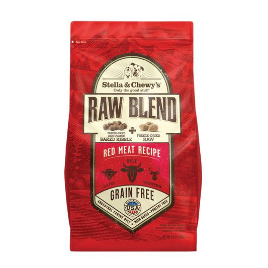 Stella & Chewy's Raw Blend Kibble Grain-Free Red Meat Recipe Dog Food, 3.5 Lb