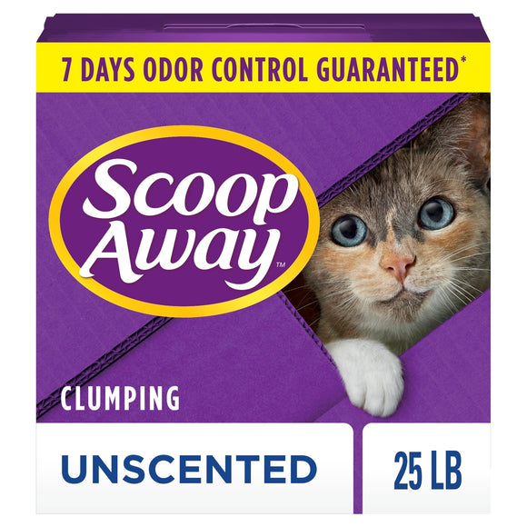 Scoop Away Super Clump Clumping Cat Litter Unscented 25lb