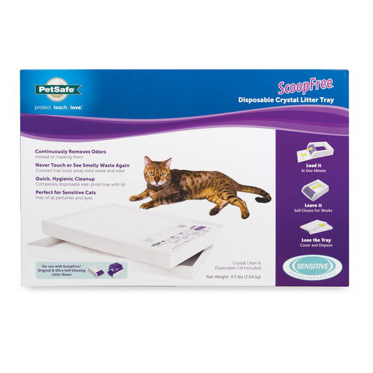 PetSafe ScoopFree Cat Litter Box Tray Refills with Sensitive Non Clumping Crystals, 1-Pack