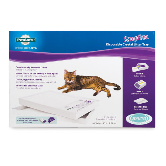 PetSafe ScoopFree Cat Litter Box Tray Refills with Sensitive Non Clumping Crystals, 1-Pack