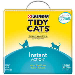 Purina Tidy Cats Clumping Cat Litter, Instant Action Multi Cat Litter, 40 lb. Box
