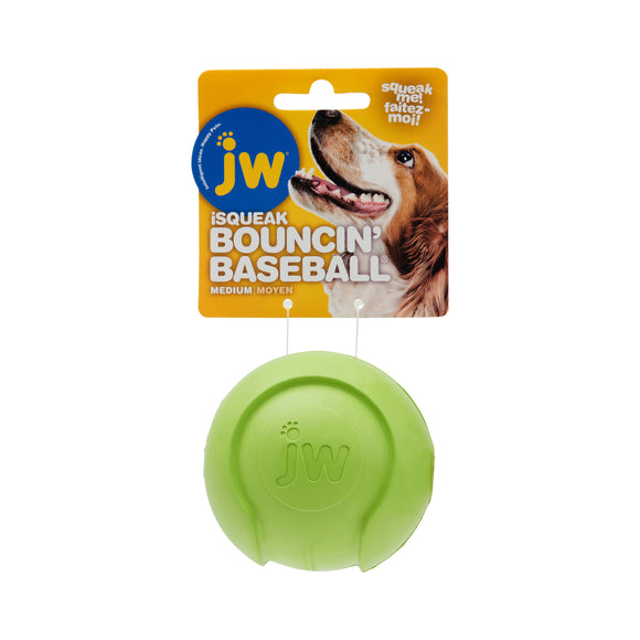 JW Pet Company 440037 4  Large JW ISqueak Bouncin  Baseball  Assorted Colors