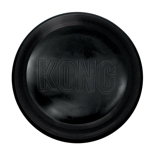 KONG Extreme Durable Rubber Flyer Dog Toy  Black