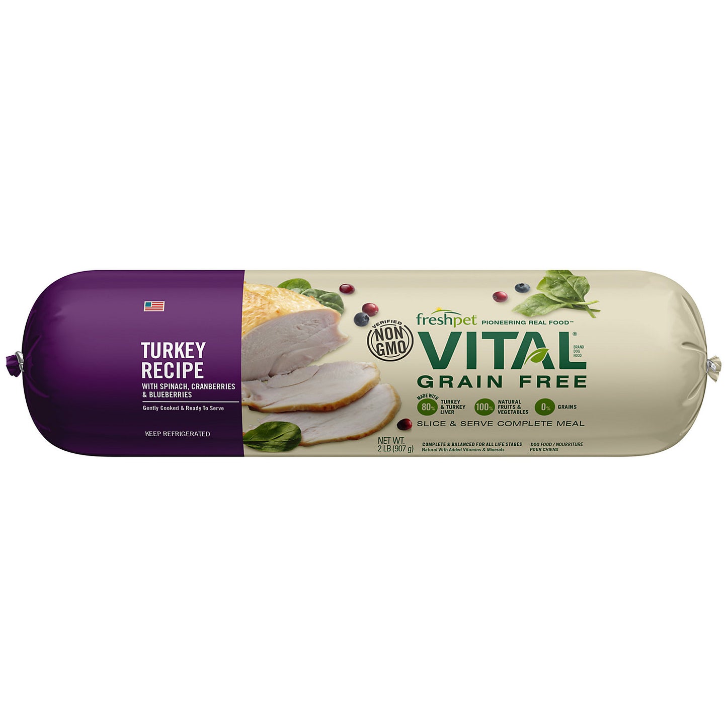 Freshpet Vital Grain Free Turkey, 2 Lb