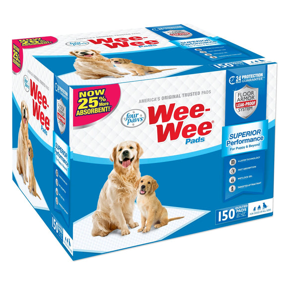Four Paws Wee-Wee Dog Training Pads  22 in x 23 in  150 Count
