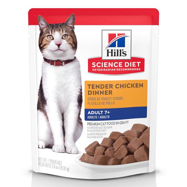 Hill's Science Diet 2.8 oz Tender Chicken Dinner Senior 7+ Cat Food Pouch