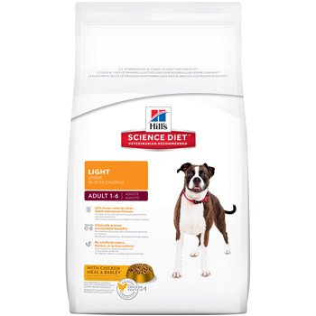 Hill's Science Diet Adult Light with Chicken Meal & Barley Dry Dog Food, 17.5 lb bag