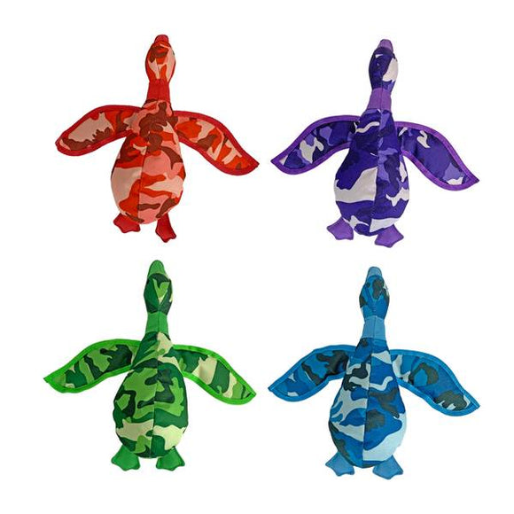 Multipet Camouflage Duck Dog Toy  Assorted Camouflage Colors  Size: 13