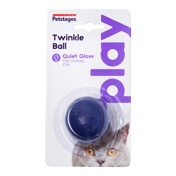 Petstages Nighttime Twinkle Ball Cat Toy Purple