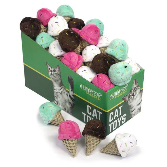 Multipet International Ice Cream Cone Cat Toy Assortment