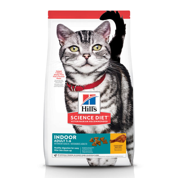 Hill s Science Diet Adult Indoor Chicken Recipe Dry Cat Food  15.5 lb bag
