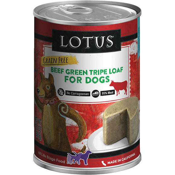 Lotus Dog Food Beef Tripe Load Good Food 12.5oz Can