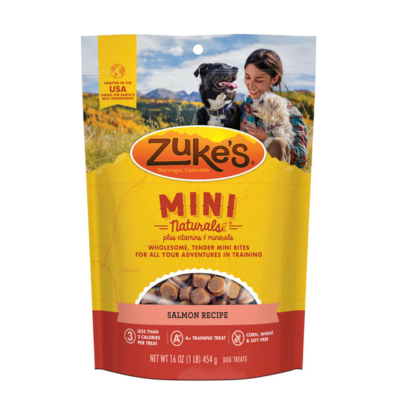 Zuke s Mini Naturals Training Dog Treats Salmon Recipe - 16 oz Bag