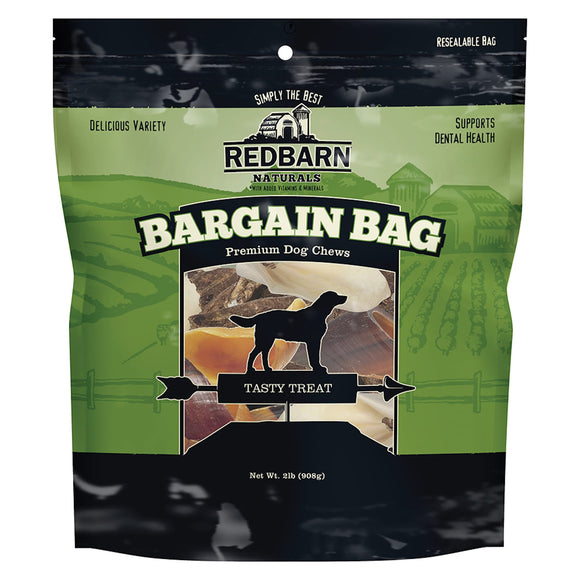Redbarn Naturals Bargain Bag Chews Dog Treat  2 Lb