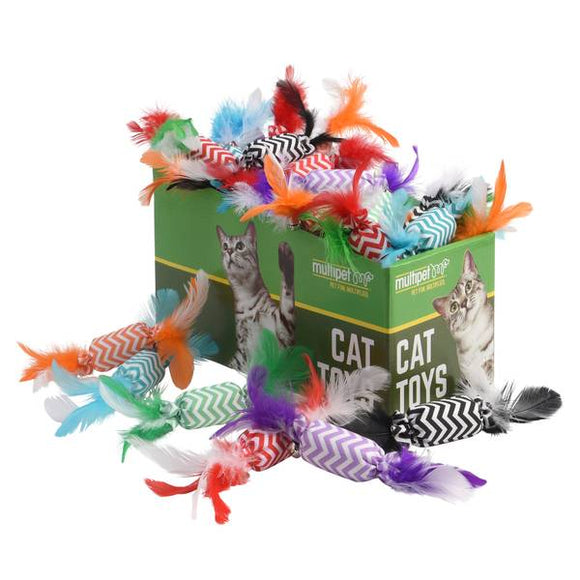 Multipet International Candy Crackle with Feathers Cat Toy Assortment