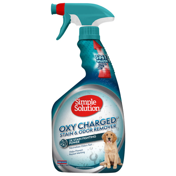 Simple Solution Oxy Charged Pet Stain and Odor Remover  32oz Spray
