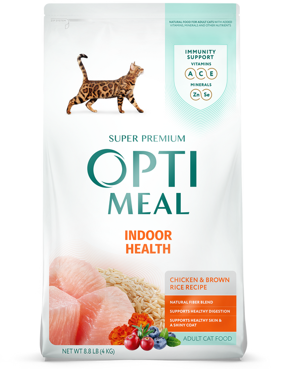 Optimean Dry Cat Food 3.3lb Indoor Chicken