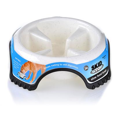 Petmate JW Skid Stop Slow Feed Bowl Dog Bowl  X-Large Assorted Colors