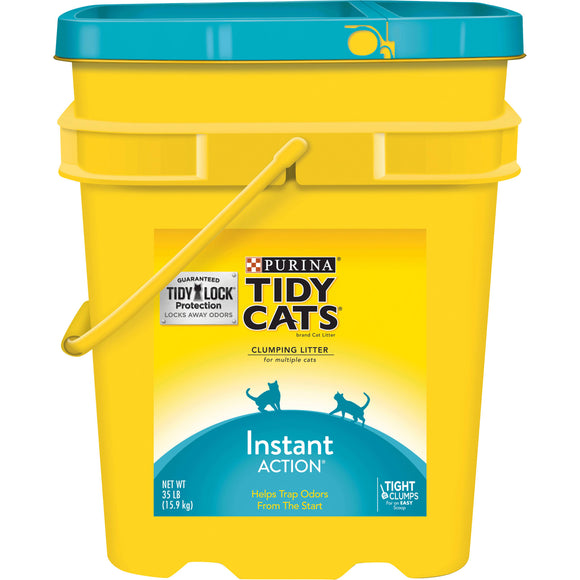 Purina Tidy Cats Clumping Cat Litter  Instant Action Multi Cat Litter  35 lb. Pail