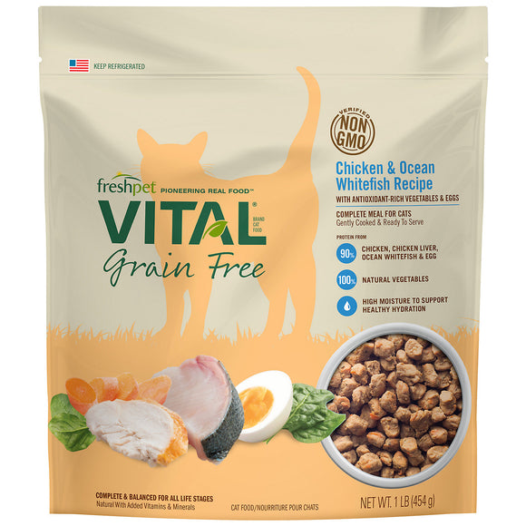 Freshpet Vital Grain Free Complete Meals for Cats, 1 Lb