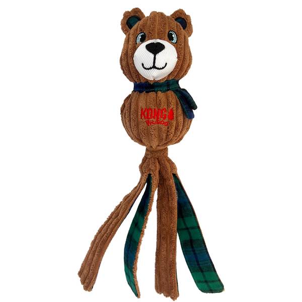 KONG Large Holiday Wubba Corduroy Bear