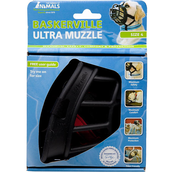 Baskerville Ultra Muzzle  Black  Size 4