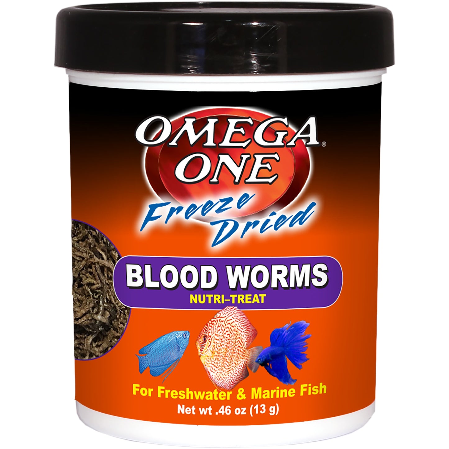 Omega One Freeze-Dried Bloodworms Nutri-Treat - 0.46 oz