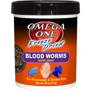Omega One Freeze-Dried Bloodworms Nutri-Treat - 0.46 oz