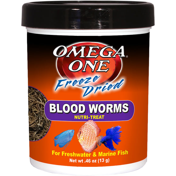 Omega One Freeze-Dried Bloodworms Nutri-Treat - 0.46 oz