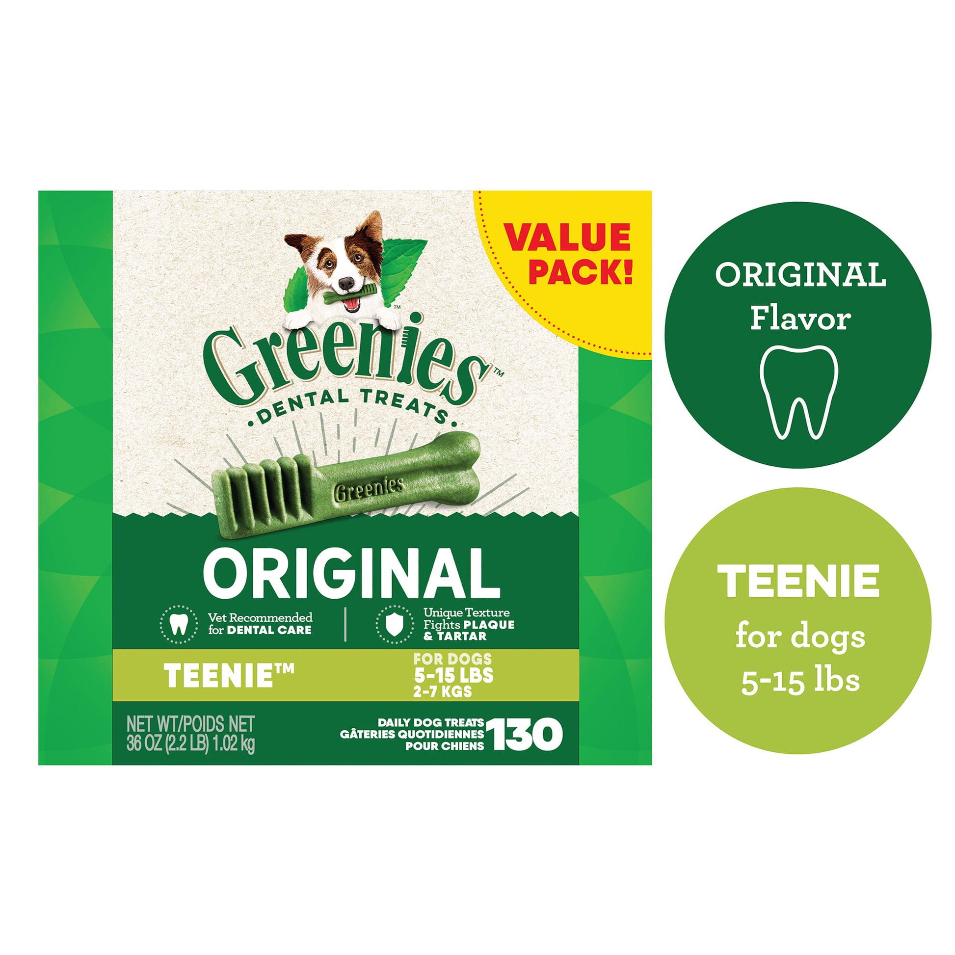 Greenies Dog Treats Greenies 130 GREENIES Original TEENIE Natural