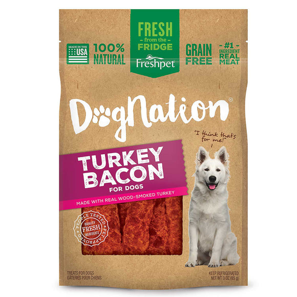 Freshpet Dognation Turkey Bacon Treats, 3 Oz