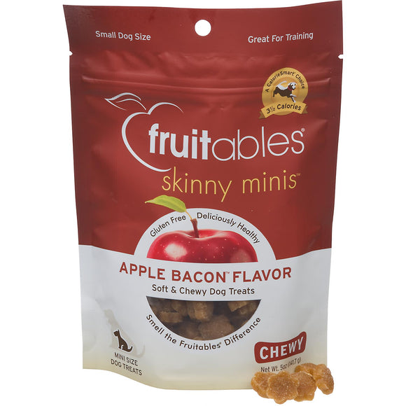 Fruitables Skinny Mini Dog Treats  Apple Bacon Flavor  5 Ounces