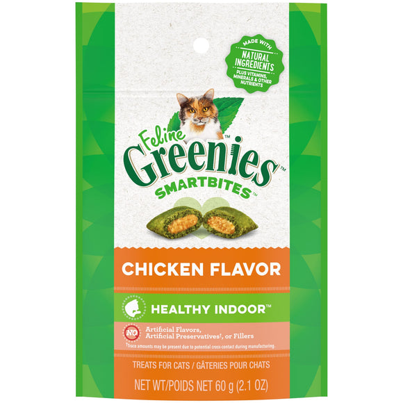 Greenies Smartbites Chicken Flavor Crunchy Soft Treat for Cat  2.1 oz.