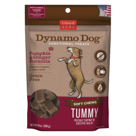 Cloud Star Dynamo Dog Tummy Soft Chews Grain Free Dog Treats, Pumpkin & Ginger, 14 oz. Pouch