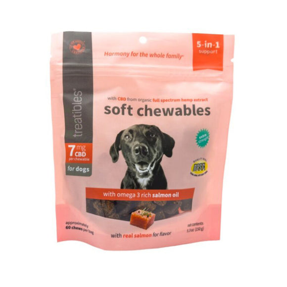 Treatibles Extra Strength Soft Dog Chews with Salmon Oil 7mg